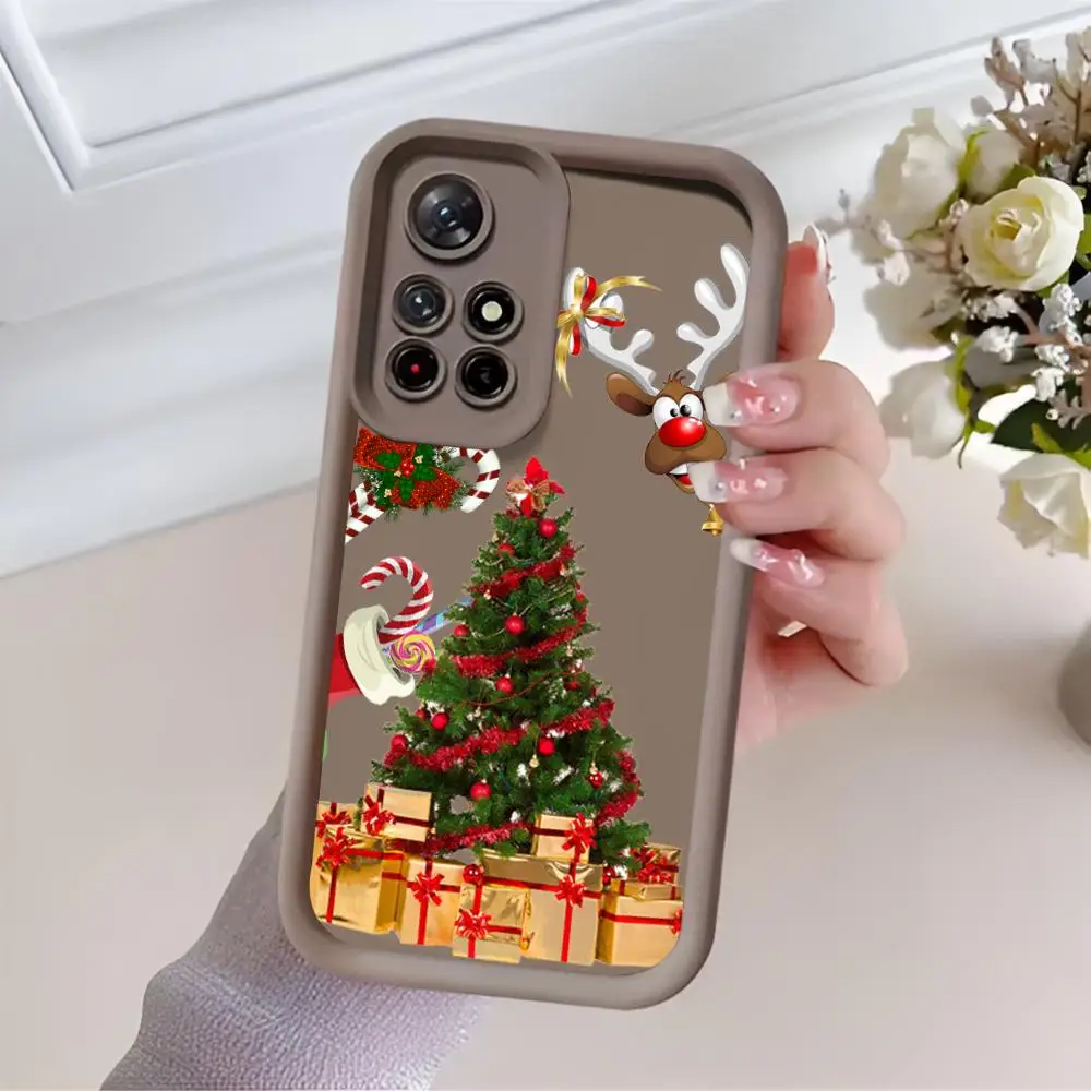 Christmas Tree Decoration Phone Case Eye Ladder For Redmi 10 13Note PRO 13C 4 5G / Xiaomi 14 PRO T POCOX3 5