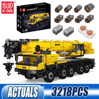 Mould King 17073 Technical Car Toy Remote Control LTM 1110 Crane Building Block Assembly Truck Brick Kids Christmas Gift