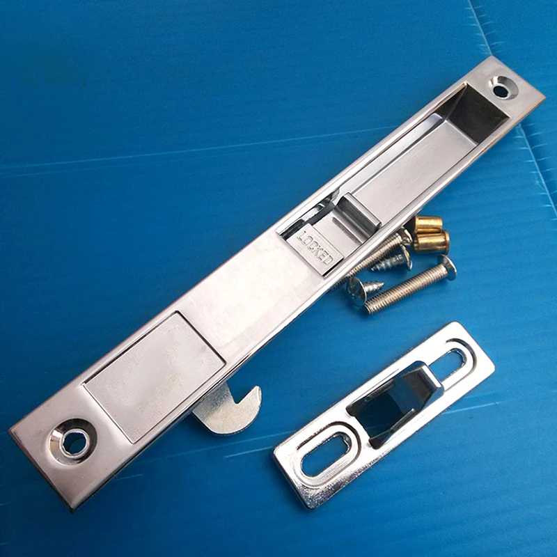 Aluminum Door Hook Lock 182MM*23MM Sliding Door Anti-Theft Lock Buckle For Window And Door Hardware Lock