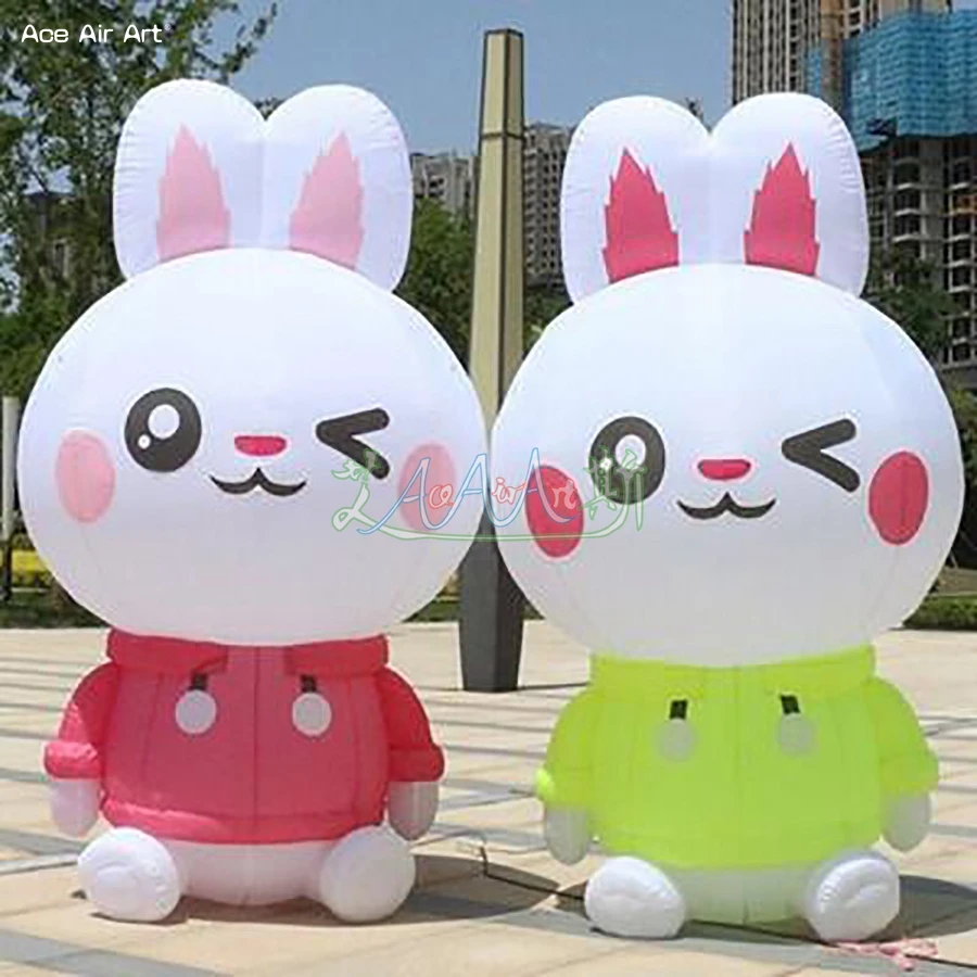 1pcs Event Decorations Inflatable Rabbit Bunny Model 3m/10ft Tall For Festival Outdoor Activity Decoration Props