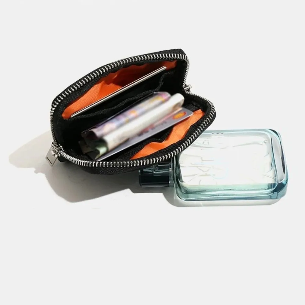 

Portable Nylon Coin Purse Card Holder Korean Style Men Wallet RFID Anti-theft Bank Card Organizer Mini Earbuds Storage Bag Women