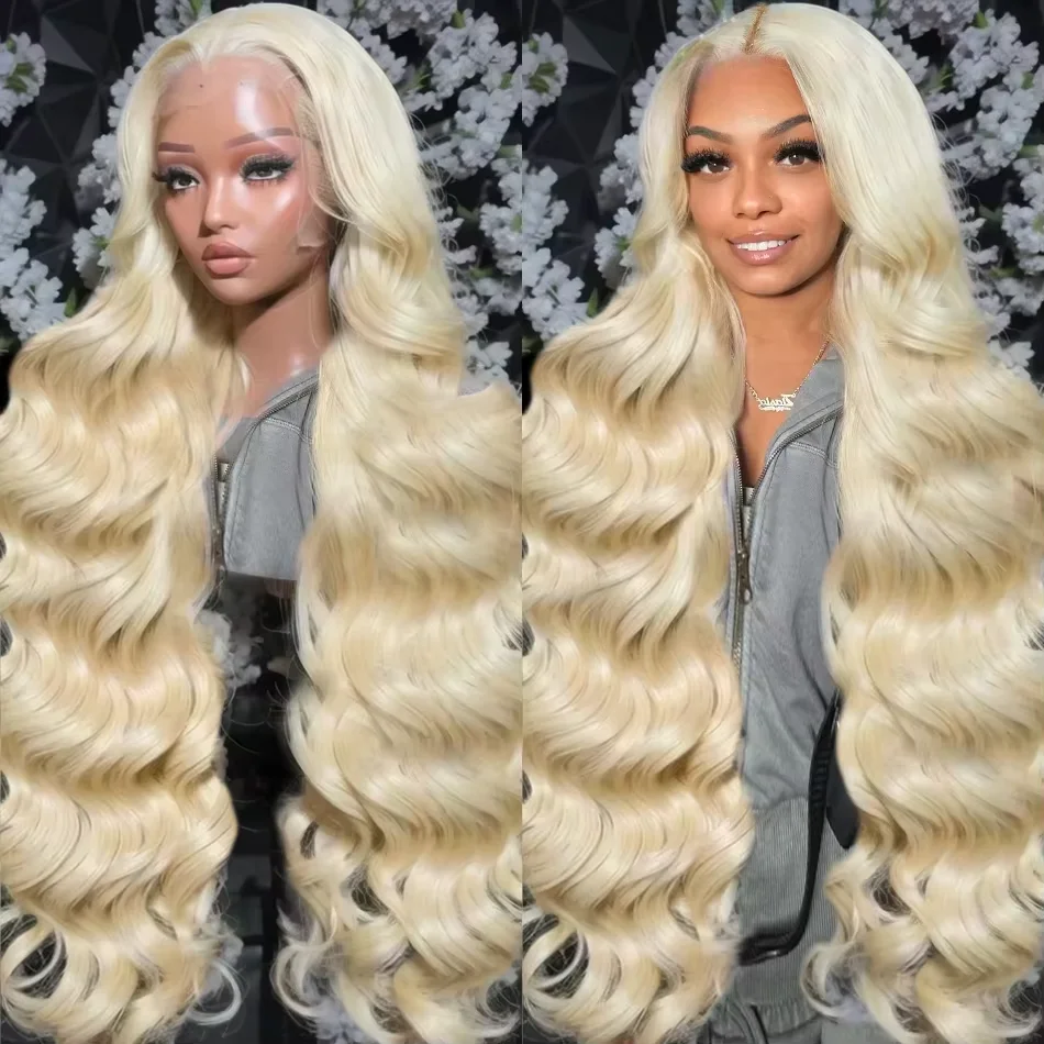 

220% Density 613 Blonde Long Body Wave HD Transparent Lace 13X4 13X6 Full Frontal Human Hair Wigs Lace Front Wigs 40 46 Inch