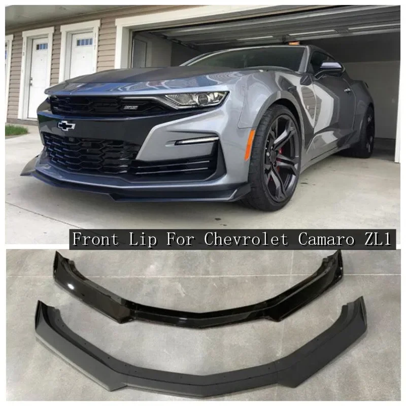 

For Chevrolet Camaro ZL1 2016-2022 High Quality PU Plastic Bumper Front Lip Splitters Diffuser Spoiler