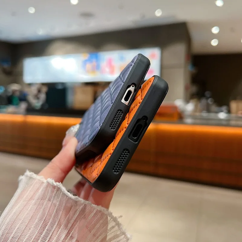 Shockproof Leather Geometric Soft Touch Case For Huawei Pura 70 Pro 70Ultra P60 Mate70, Slim Camera Protection Phone Cover Funda