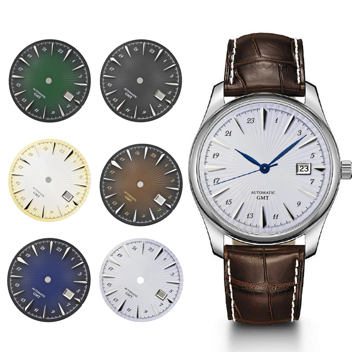 لساعة NH35 GMT ومشاهدة الأيدي لقرص 35 مللي متر تنطبق على ملحقات تعديل علبة الساعة الرجالية لحركة NH34