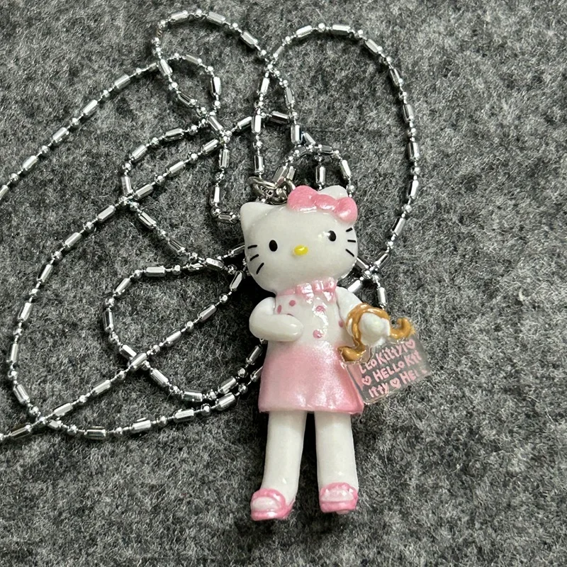 Nuevo Hello Kitty Hada de las flores Charmmykitty Miss Hat muñeca collar de cuentas suéter cadena juguetes decorativos para que los niños se usan