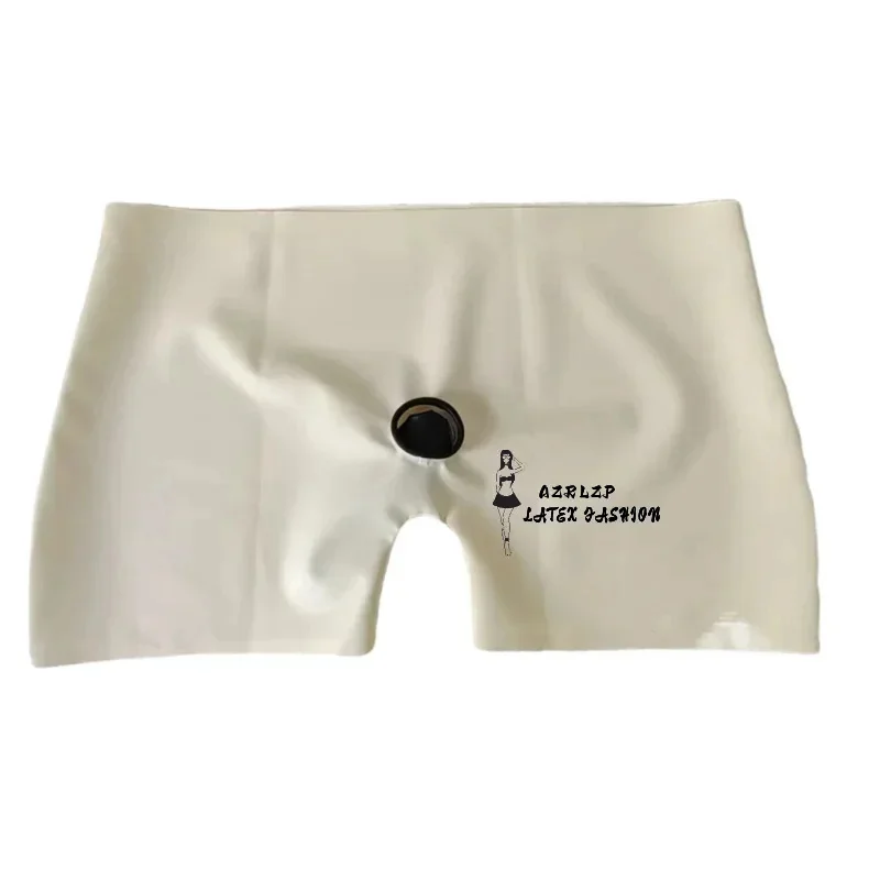 Latex Shorts Fetish Boxers Met Schede Broek Sexy Onderbroek Voor En Na Krul Gat Schede