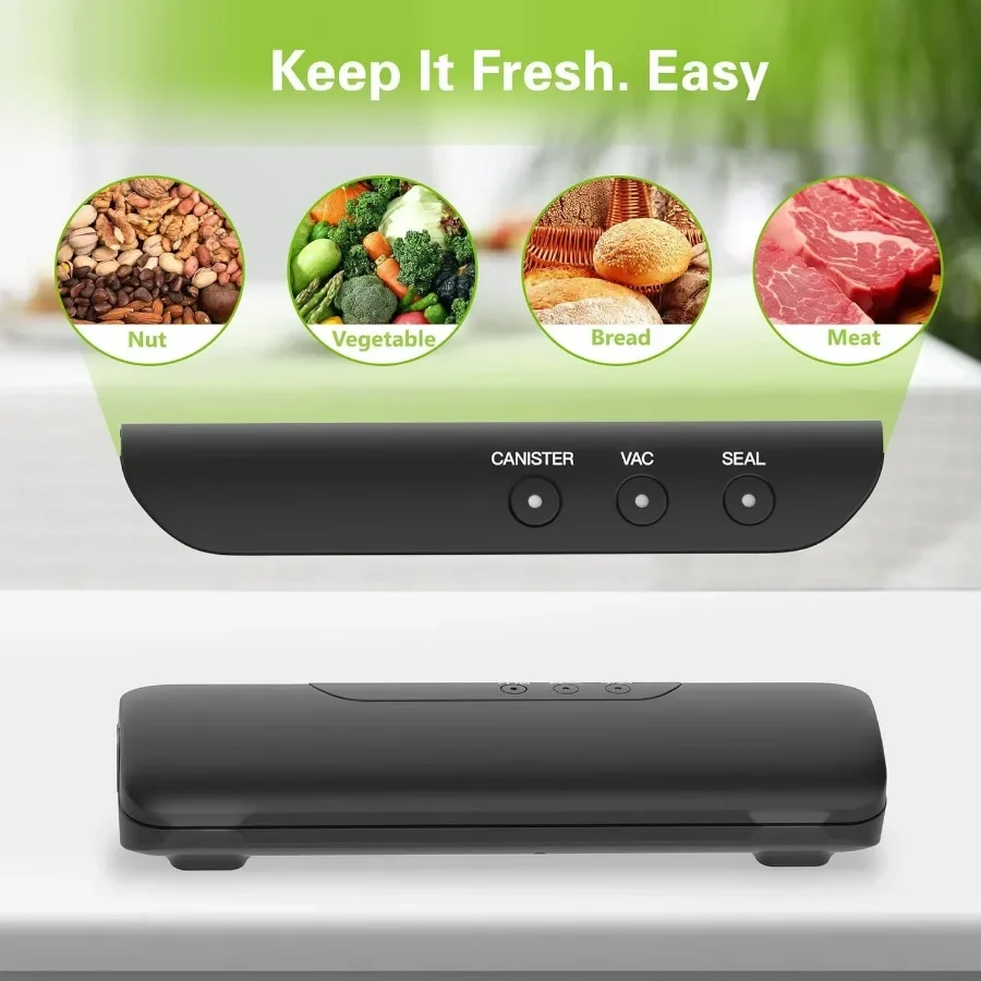 Full Automatic Food Sealer Machine with External Vacuum System for Efficient Food Preservation in Kitchen Compact Design with F