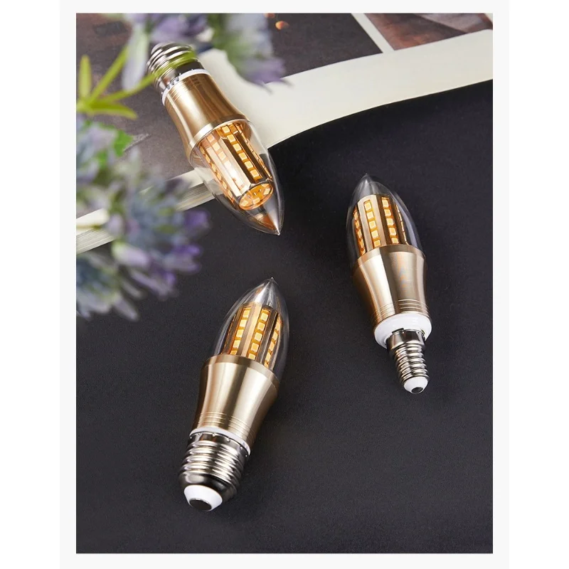 Eye protection LED bulb tip bulb e14e27 screw 7W9W energy-saving lighting high brightness bead light source