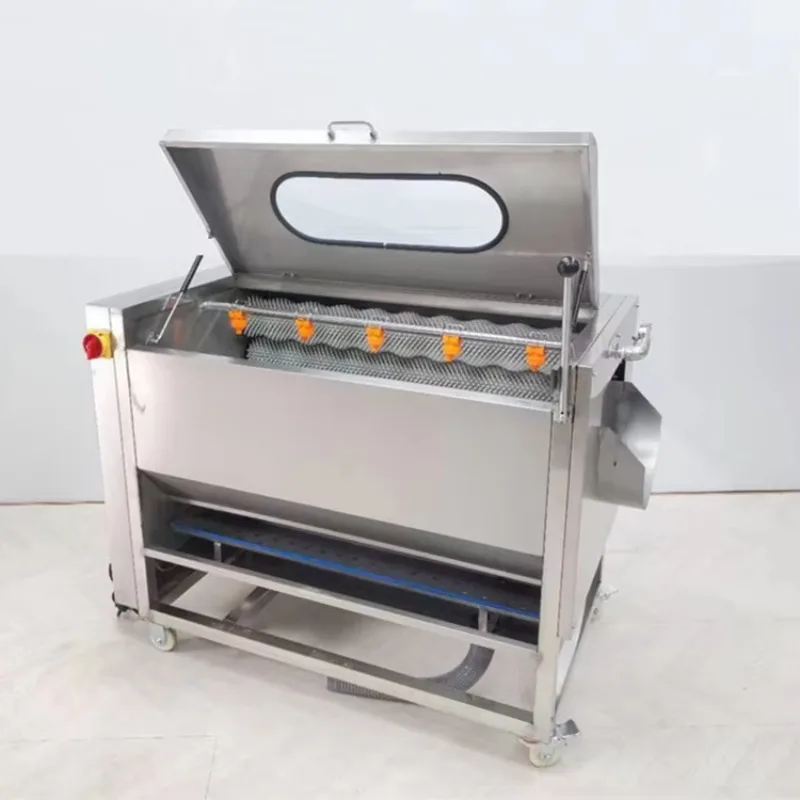 High Productivity Brush Peeling Machine Potato Carrot Cassava Sweet Potato Washer Scrubber Fruit Coconut