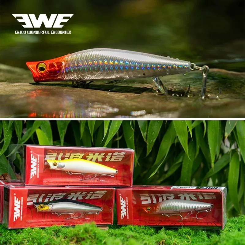 EWE الرصاص المياه مينو نظام المياه البعيدة يلقي Luya كاذبة الطعم الصلب موجة تسلق الفم باس باس إغراء