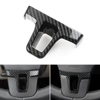 For VW Golf 6 MK6 Passat B7 CC Tiguan Jetta Sharan Caddy Car Accessories ABS Carbon Fiber Steering Wheel Bottom Frame Cover Trim