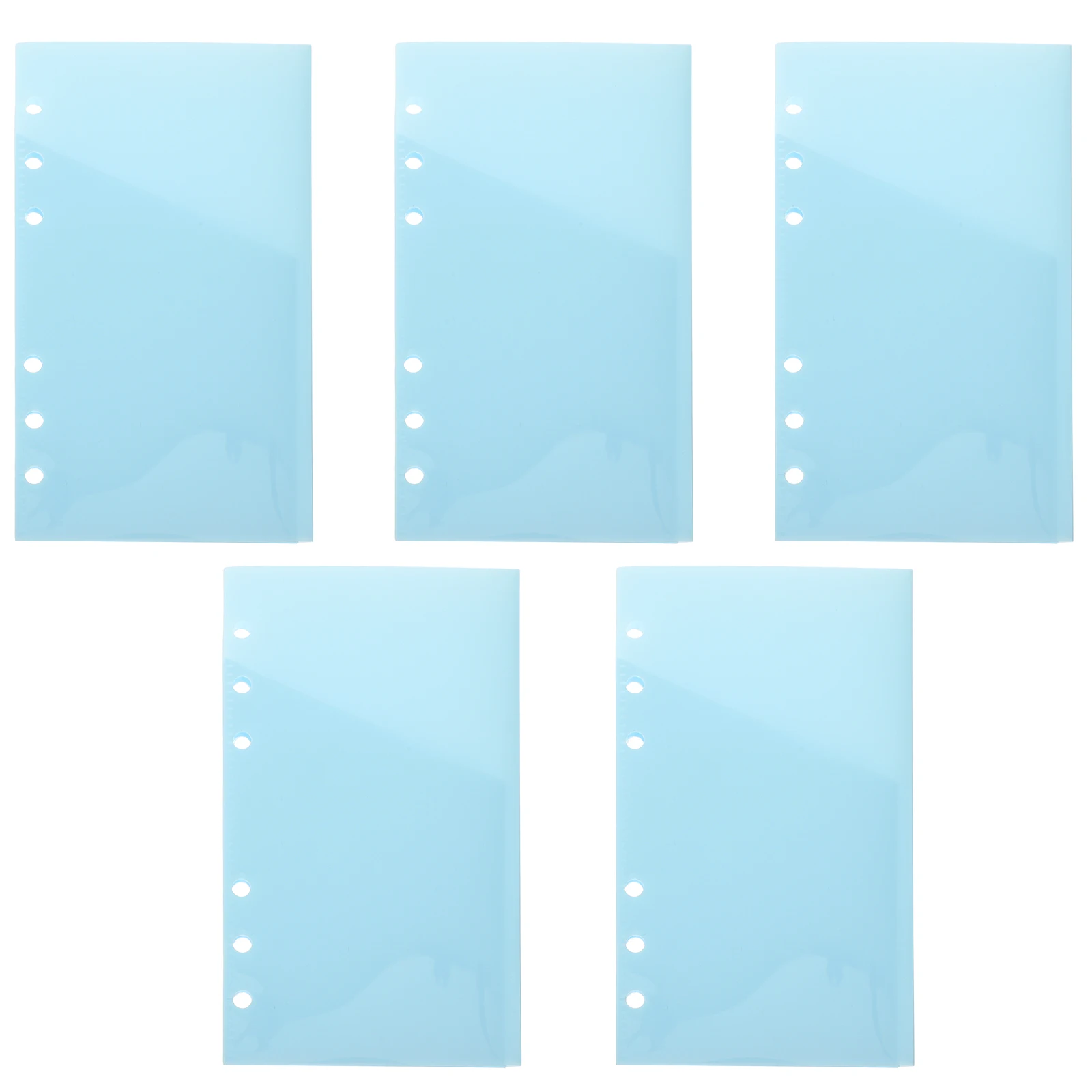 

5pcs Portable Budget Binder Inserts Reusable Multi-Use Small Binder Pockets Pp Material Sticker Card Storage For Family