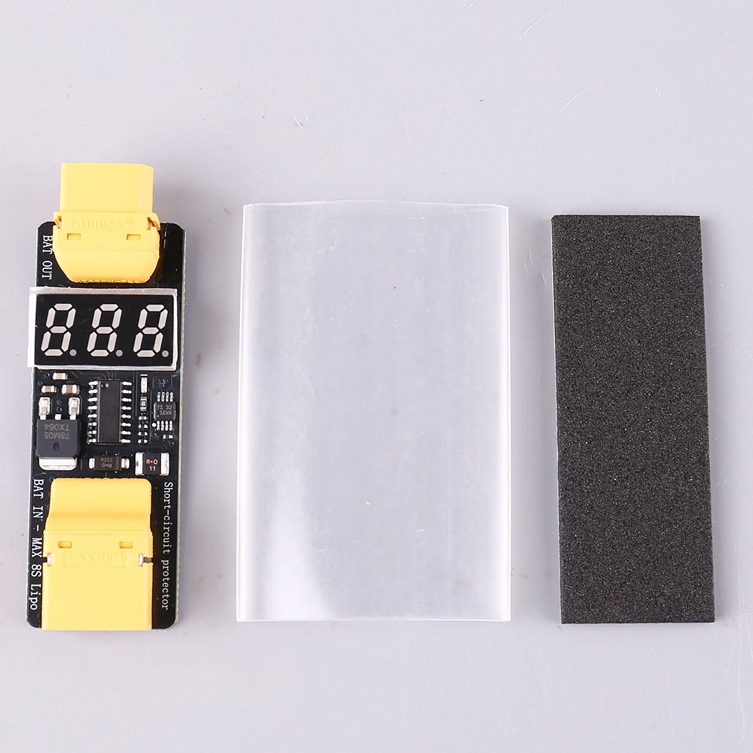 Aircraft Model Anti Short Circuit Module FPV Protector, Dual Fuse Intelligent Electrical Measurement Safety Protection
