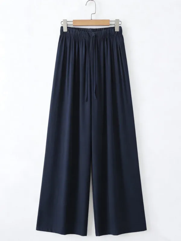 Ladies Cotton Silk Sleepwear Loose Comfortable Thin Home Pants Spring Summer New Style Casual Walking Outdoors Wear Large Size