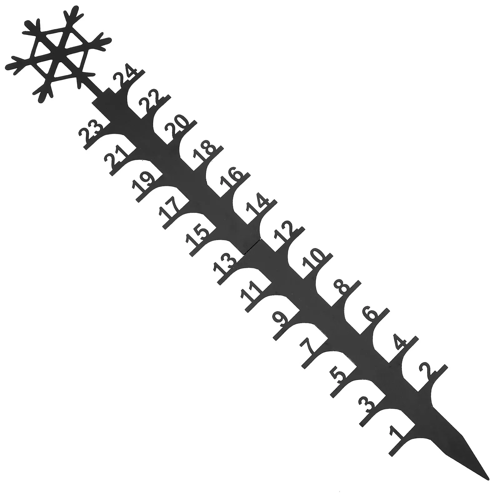 Christmas Snow Gauge Metal Snow Measuring Device Outdoor Garden Stake Decor with Clear Black Numbers for Lawn Yard Patio view 5