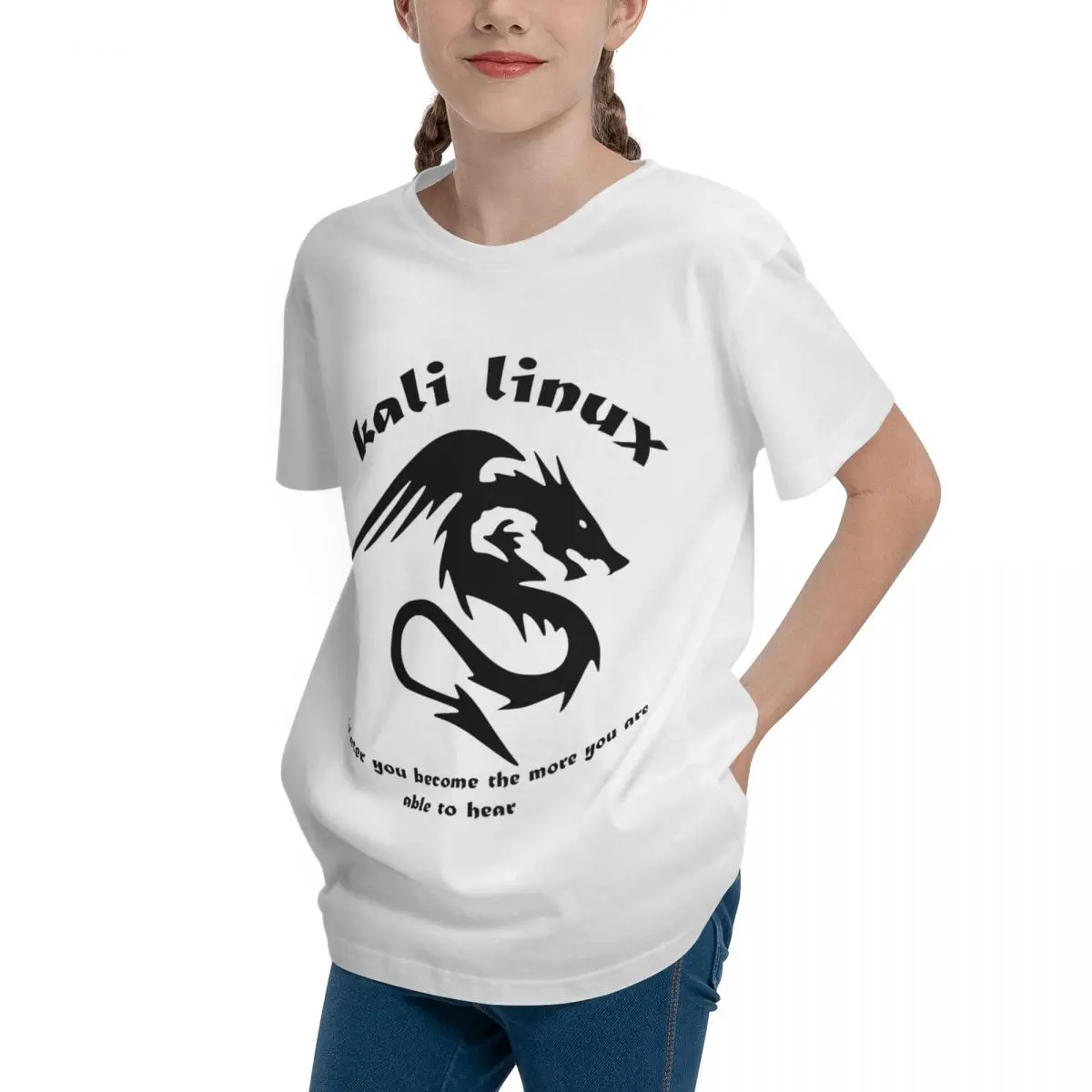 Kali Linux Shower Top quality Top tee Unique Humor Graphic Activity competition Modern Adolescents T-Shirt