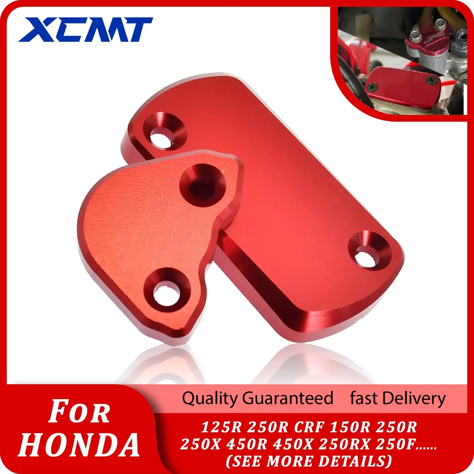 

Motorcycle CNC Front Rear Brake Fluid Reservoir Cap Cover For HONDA CR 125R 250R CRF 150R 250R 250X 450R 450X 250RX 250F 02-23