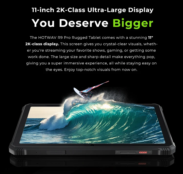 [Ship From Germany]HOTWAV R9 Pro Rugged Tablet 11'' FHD+ 2K Display 20080mAh Pad Android 14 6GB 256GB Camera Global 4G Tablet PC