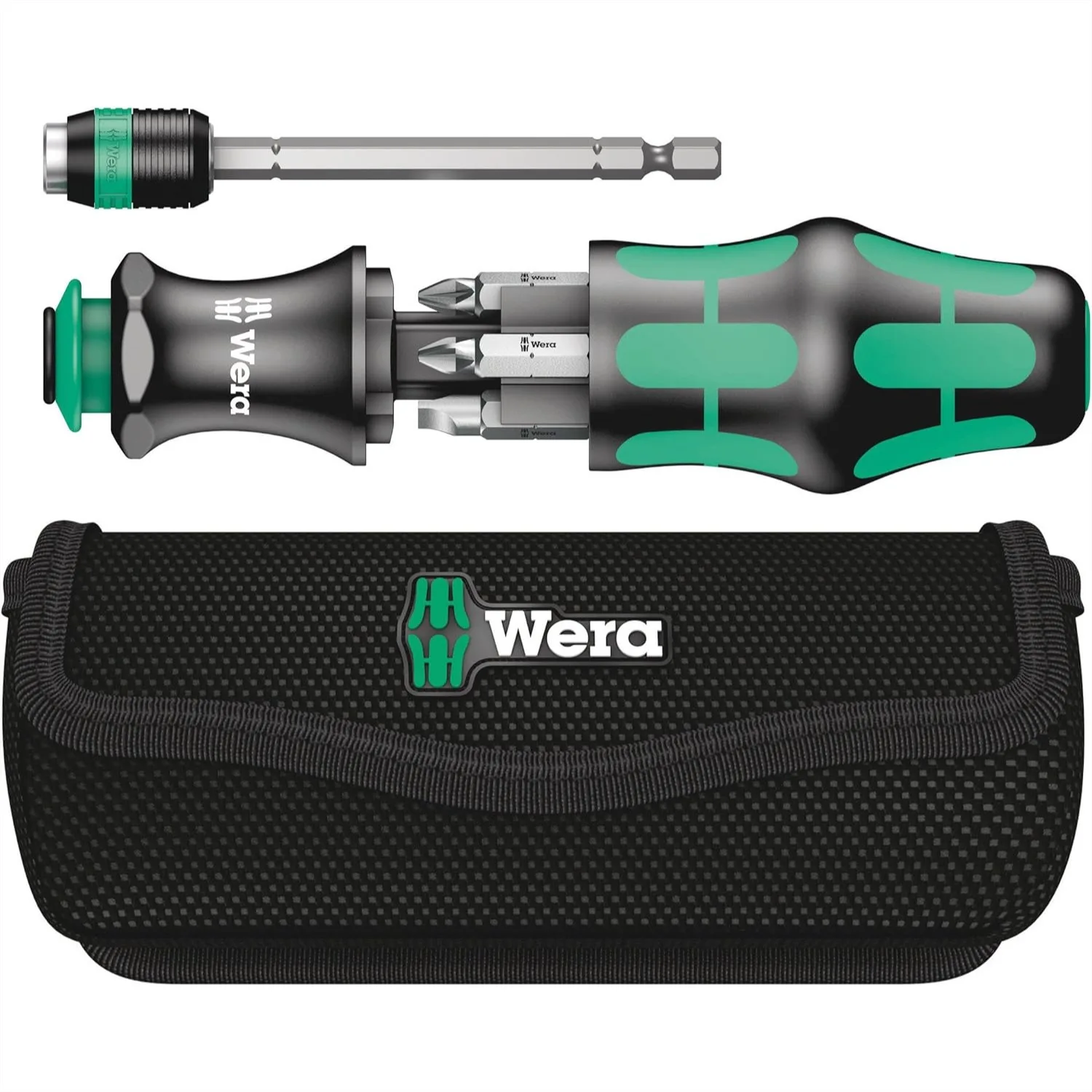 

Wera Kraftform Kompakt 20 7-Piece Screwdriver Set with Pouch, Bayonet Blade & Rapidaptor