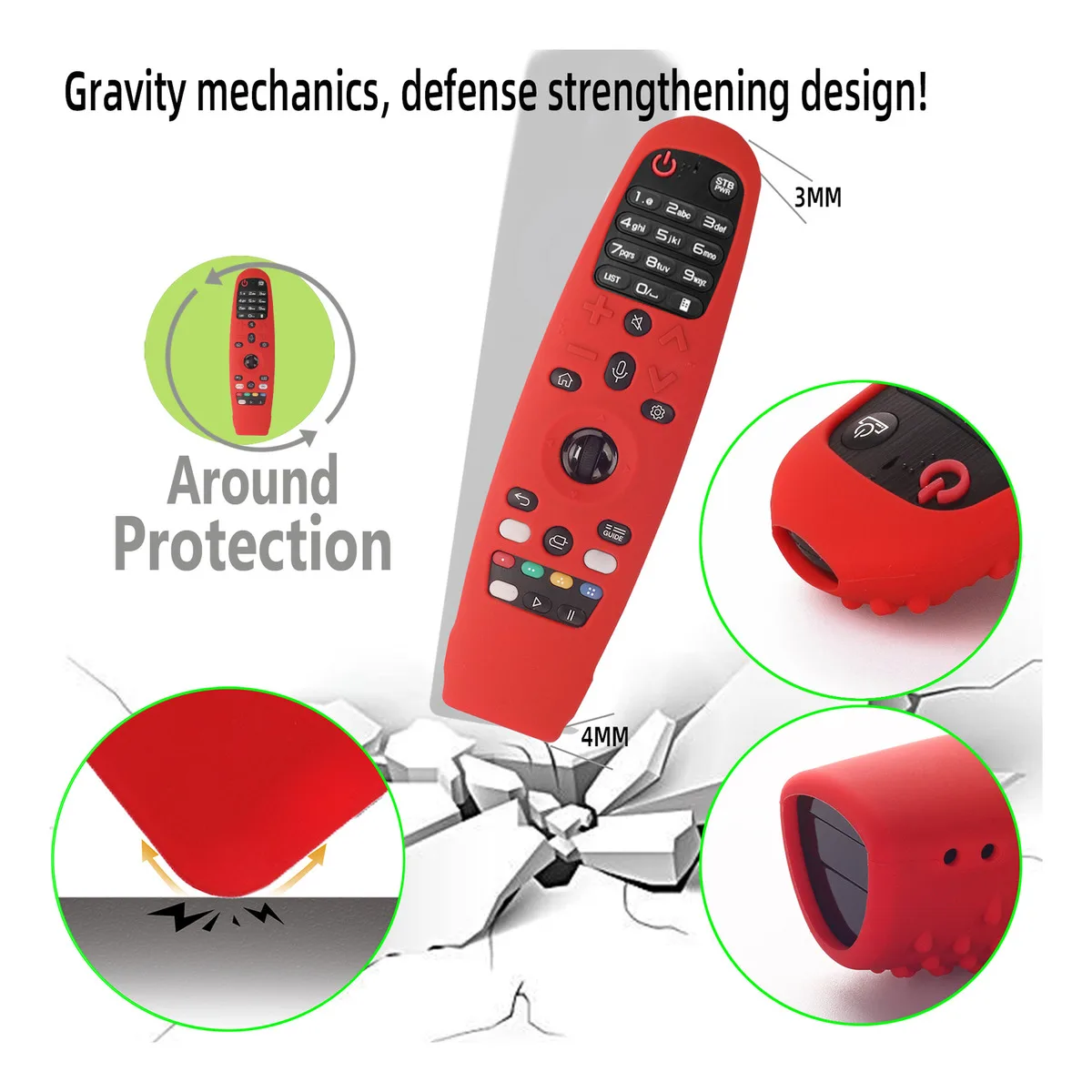 Smart TV Silicone Protective Case Magic AN-MR19BA/MR18BA Remote Control Protective Case AN-MR600/MR650A/MR20GA AKB75855501