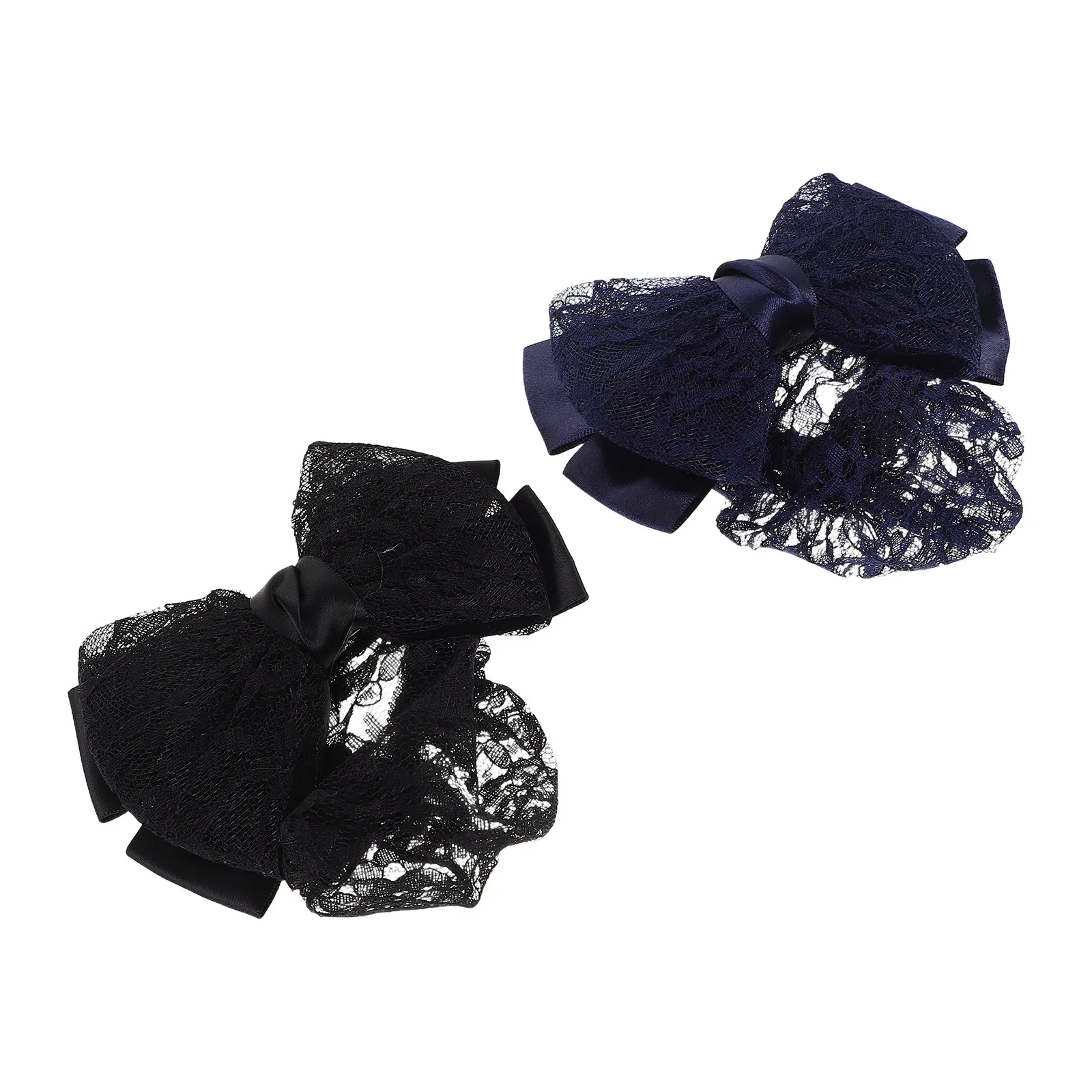 

2Pcs Hair Bun Net for Women: Fashionable Bow Mesh Cover for Professional Work Ballet Gymnastics Styling Mesh Hair Nets