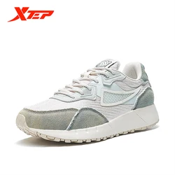 Xtep 70s Women Sneakers Fashion White Shoes Lace Up Sport Shoes Outdoor Jogging Walking Comfortable Casual Shoes 878318320028