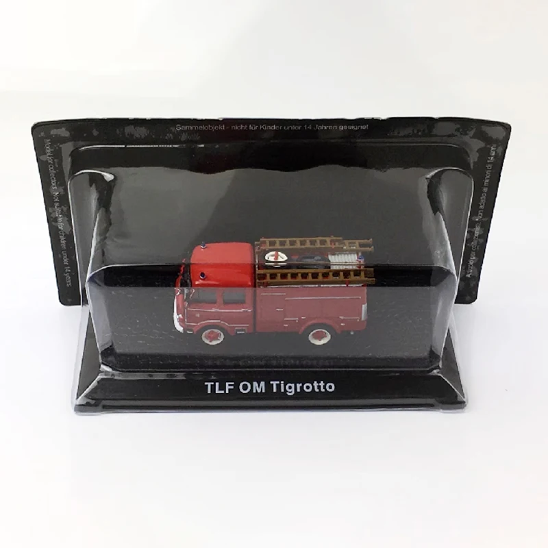 Diecast escala 1:72 tlf om tigrotto motor de bombeiros liga caminhão modelo acabado simulação coleção suoucenir presente brinquedo exibição estática