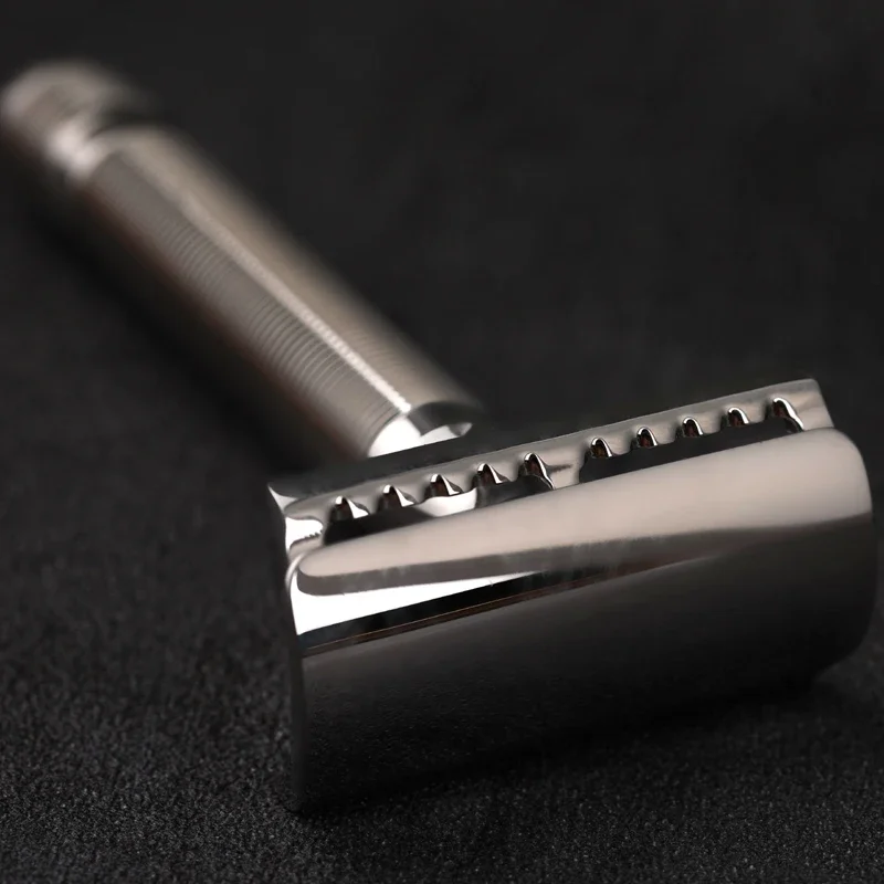 Yaqi 0.75mm Blade Clearance Floating Stainless Steel Safety Razor Lightweight Retro High Quality Durability Polish Safety Razor