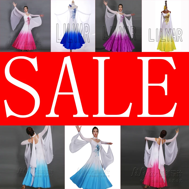 Ballroom Dance Dress Standard Skirt Competition Costumes Performing Customize New Arrival Adult Kids Sequined Embroidery