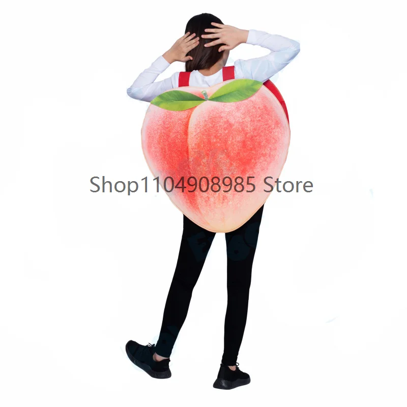 

New Style Food Role Cosplay Peach Costume For Adult Children Halloween Fruit Party Clothes 2025