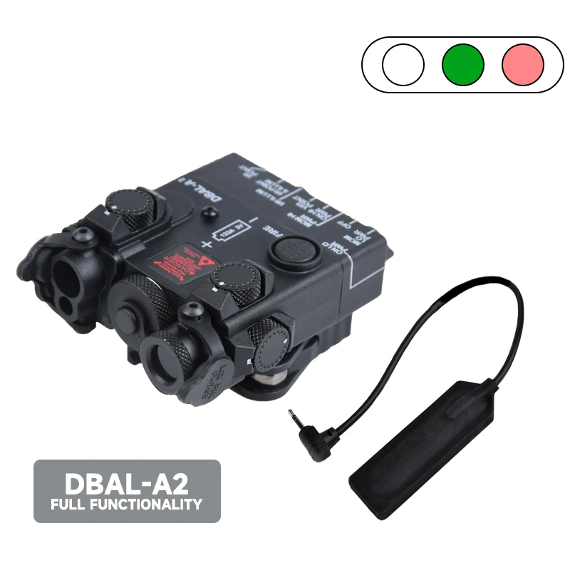 WADSN DBAL A2 Taktische Grün Red Dot Laser Nylon IR Licht LED Taschenlampe Waffe Licht Jagd DBAL-A2 PEQ MAWL Zubehör AR15 9