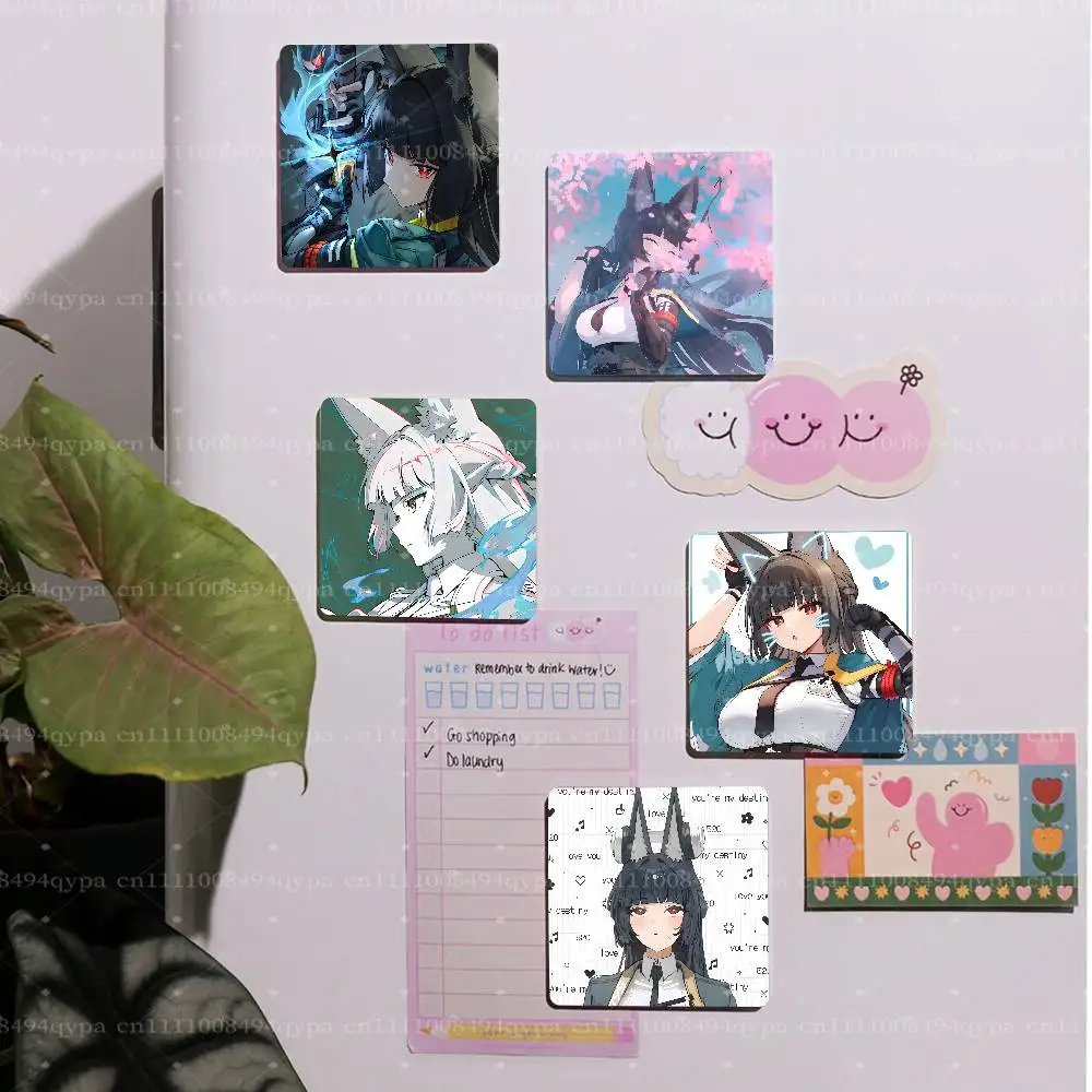 M-Miyabi ZZZ Zenless Zero Zone Square Fridge Magnet Custom Photo Magnetic Sticker for Refrigerator Home Kitchen, Souvenir Gift