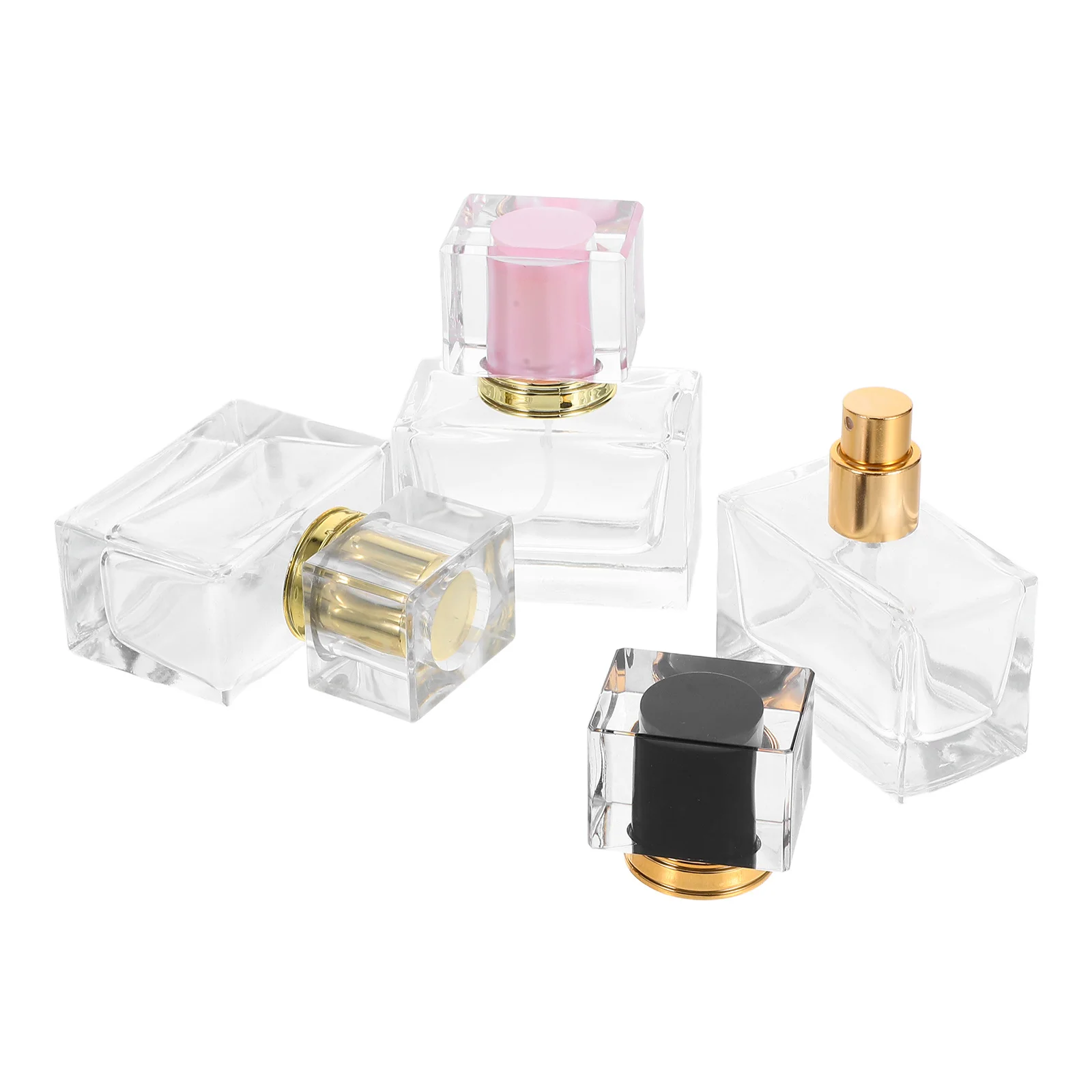 3 قطعة زجاجات عطر زجاجية فاخرة فارغة قابلة لإعادة الملء 30 مللي حاوية رذاذ للسفر موزع عطر مدمج شفاف للركوب #4
