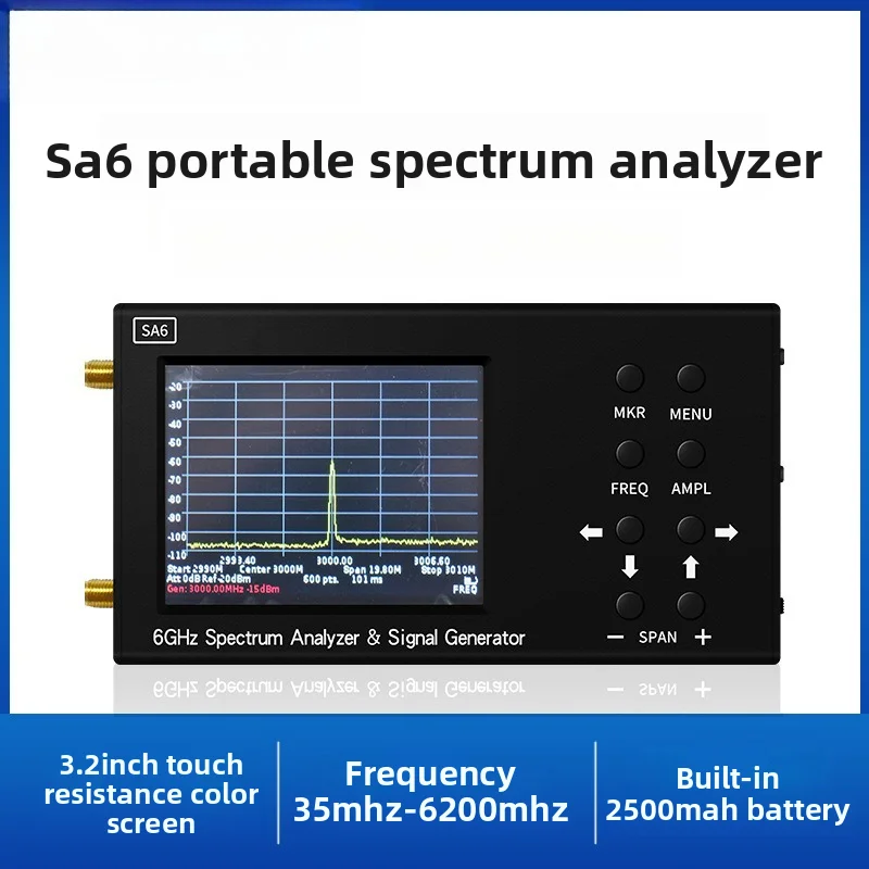 SA6 35-6200MHz Handheld Spectrum Analyzer with Signal Generator–3.2