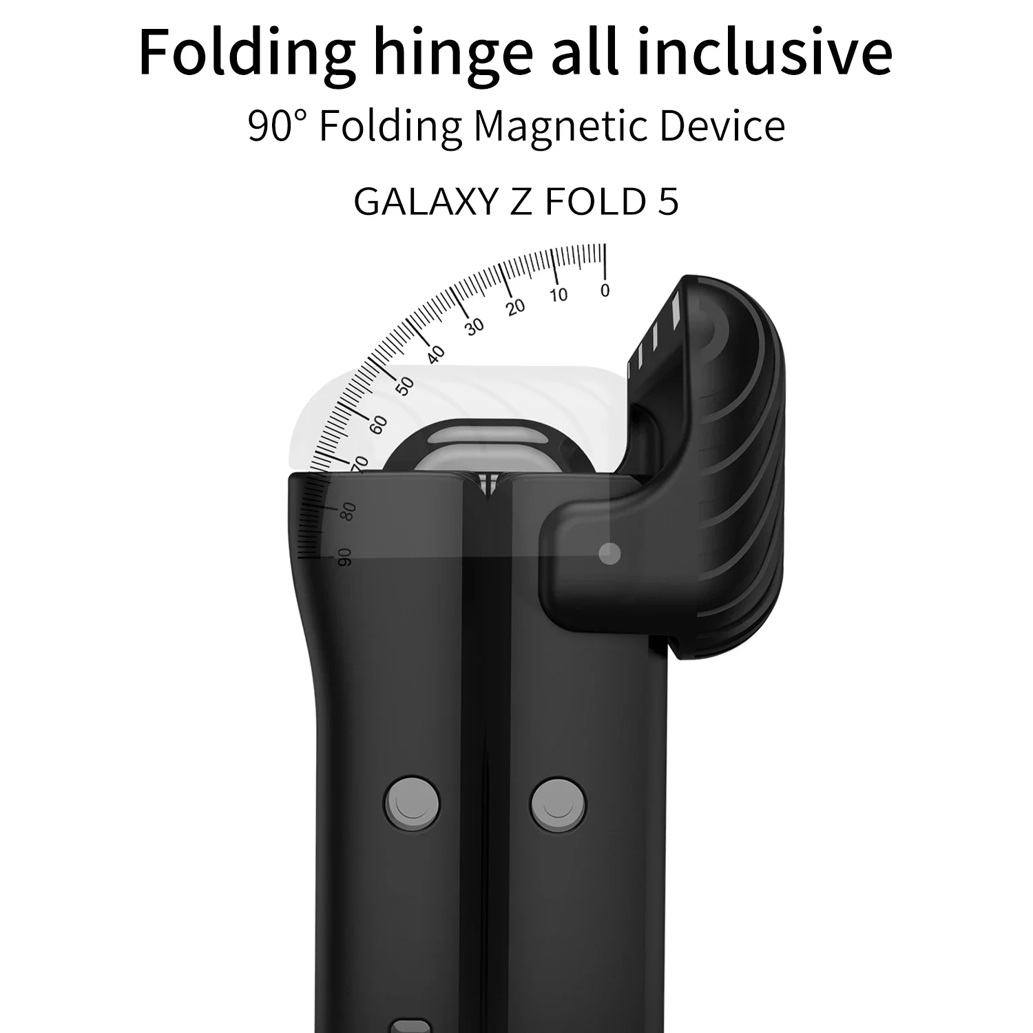 Holder Hard Phone Case For Samsung Galaxy Z Fold 5 6 4 Magnetic Hinge Cover With Front Glass Holder Shockproof Protective Covers