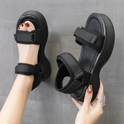 New Open Toe Flats Platform Sport Women Sandals Shoes Summer Designer Casual Walking Shoes Slippers Fad Beach Zapatos Mujer