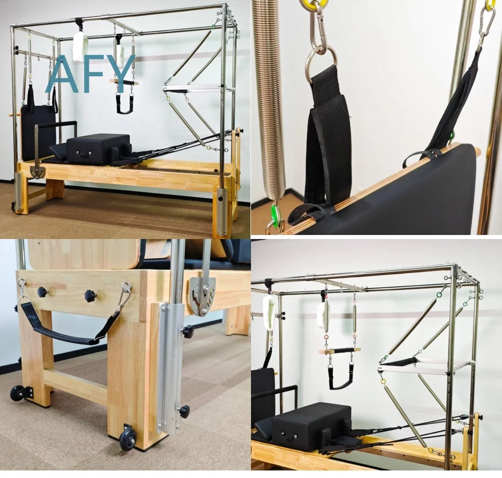 Máquina de Pilates Reformer 3 en 1 para Gimnasio en Casa y Uso Comercial, Equipo de Yoga, Cama de Pilates, Herramienta de Entrenamiento Físico para el Core
