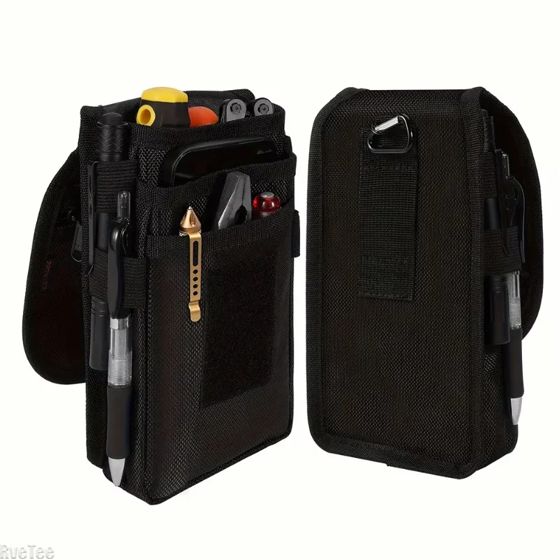 Tactical EDC Pouch Belt Holster - Multitool Organizer for Electricians Compact Tool Sleeve Tool Pouch Fits Phone Knife & Gear