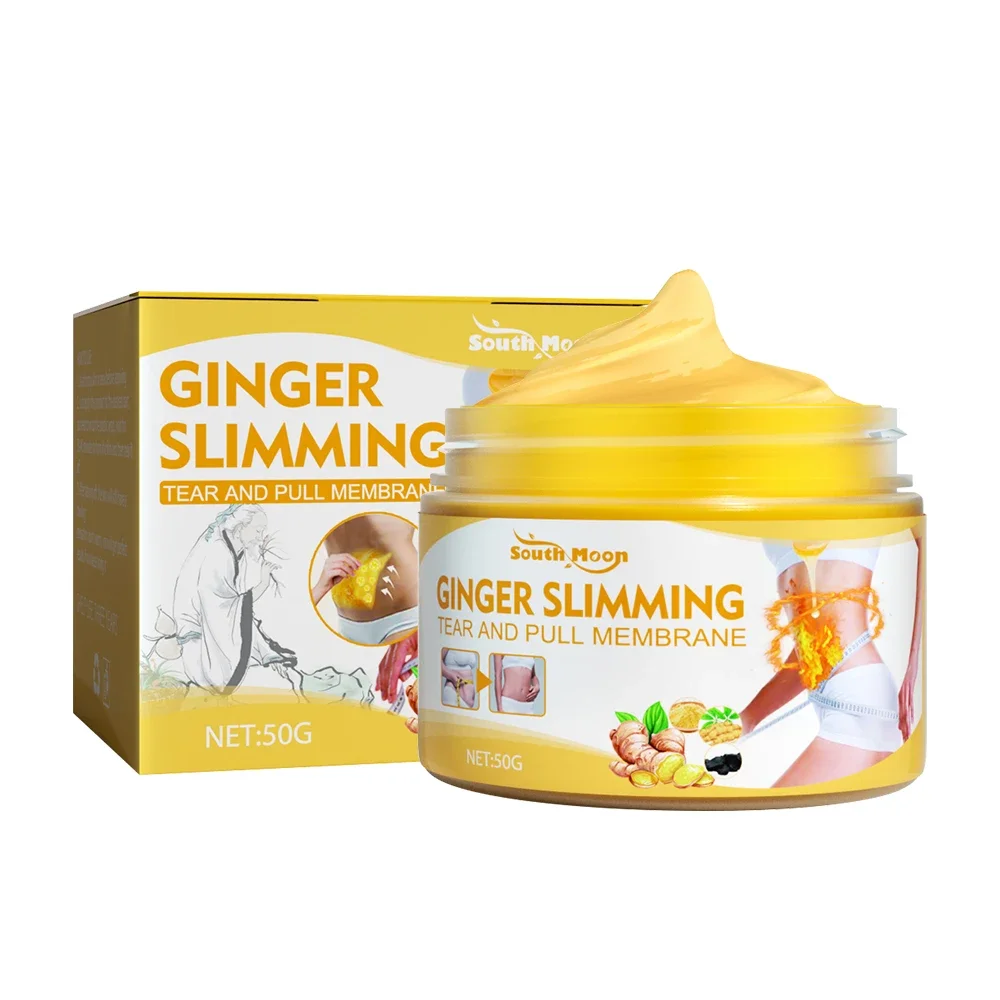 Natural Ginger Cream Fat Burner Weight Loss Anti Cellulite Hot Cream Tightens Skin Body Massager Gel Slimming Cream Massage 50g