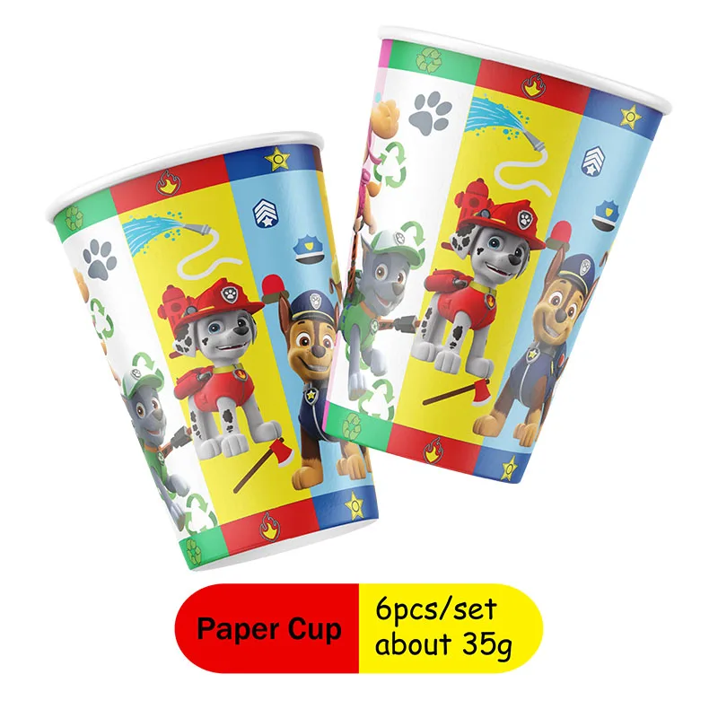 Fire Fighting Dalmatians Paw Patrol Birthday Party Decor Disposable Tableware Tablecloth Napkin Dog Gift Bag Baby Shower Supplie