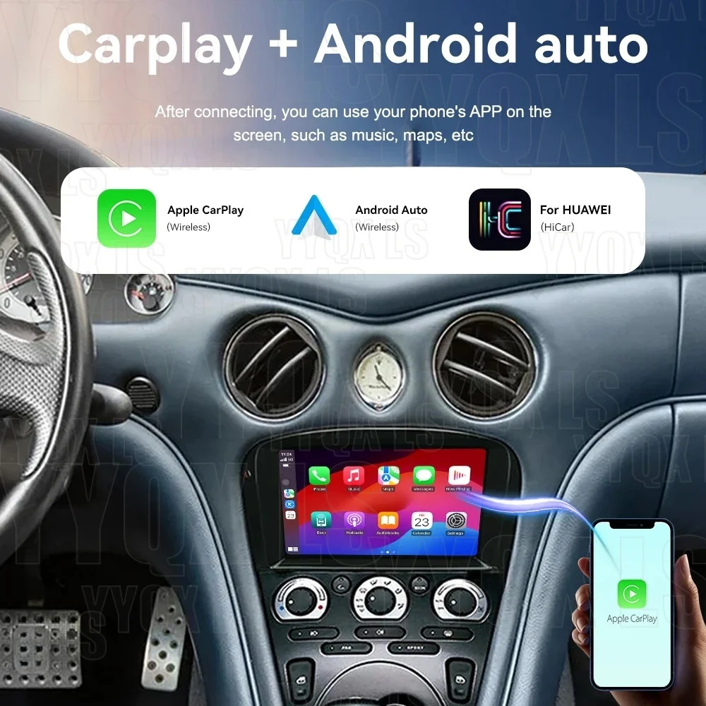 Car Multimedia Player Stereo 8' For Maserati coupe 3200GT/4200GT 2002-2010 Android 13 Audio Radio Tape Recorder GPS Navi Carplay