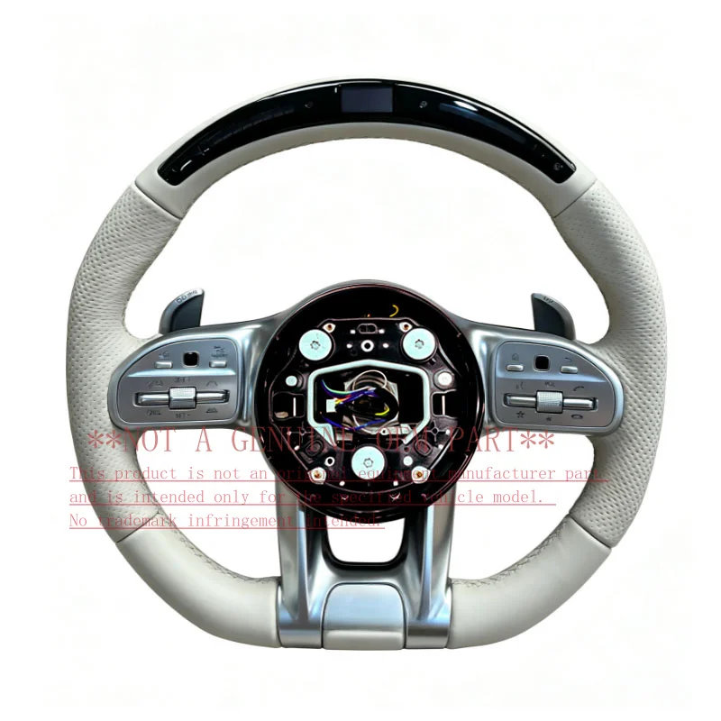 Beige LED leather modified steering wheel for Mercedes-Benz G-Class W463 (new generation) 2018- ZC-809-P009-F
