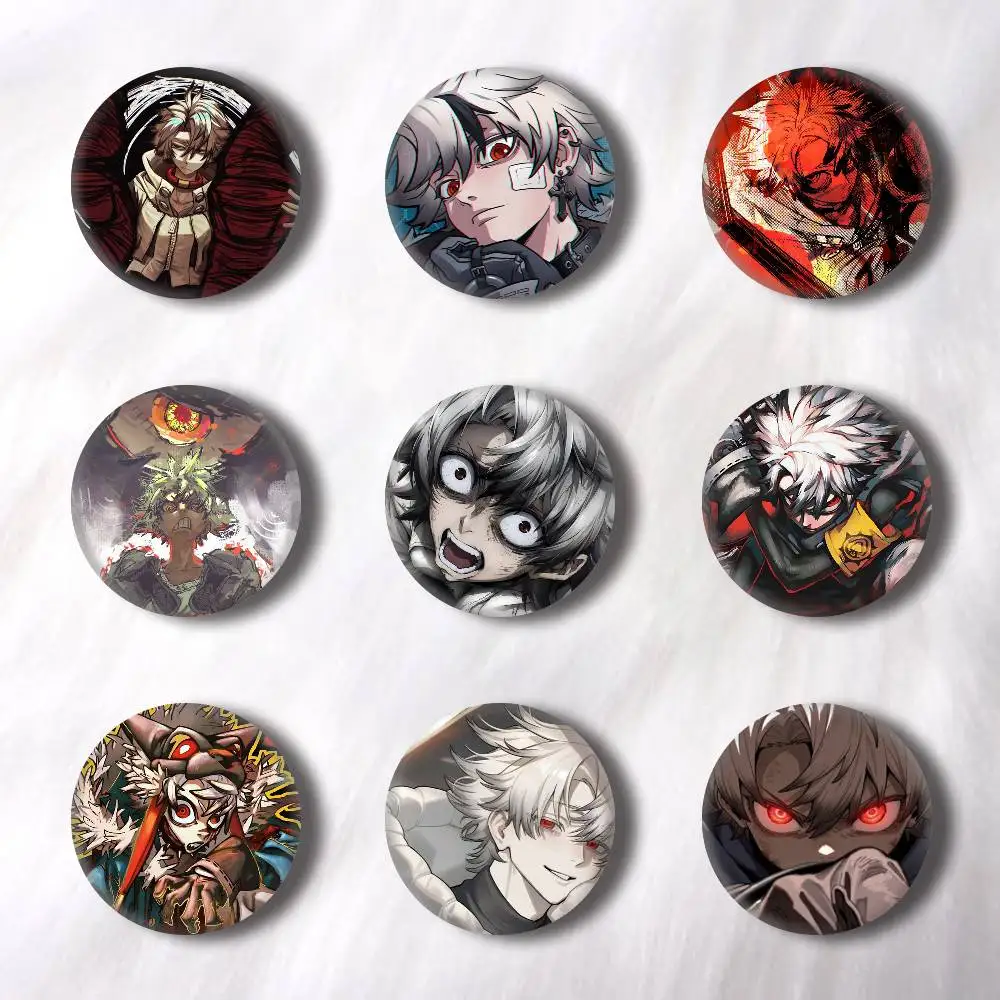 Anime R-Rudo S-Surebrec Pins Abzeichen Runde Laser-Abzeichen Brosche Kleidung Rucksack Accessoires