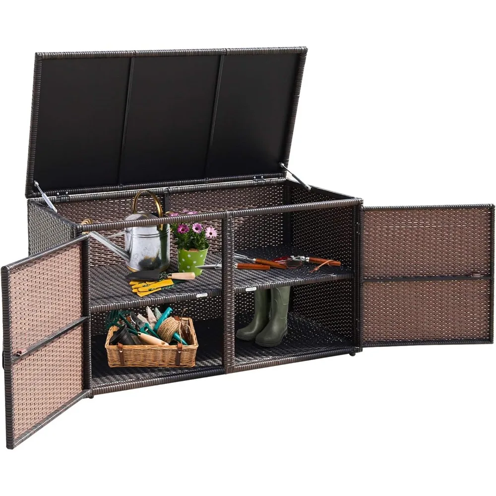 

Outdoor storage box, 88 gallon garden balcony furniture and tool storage box