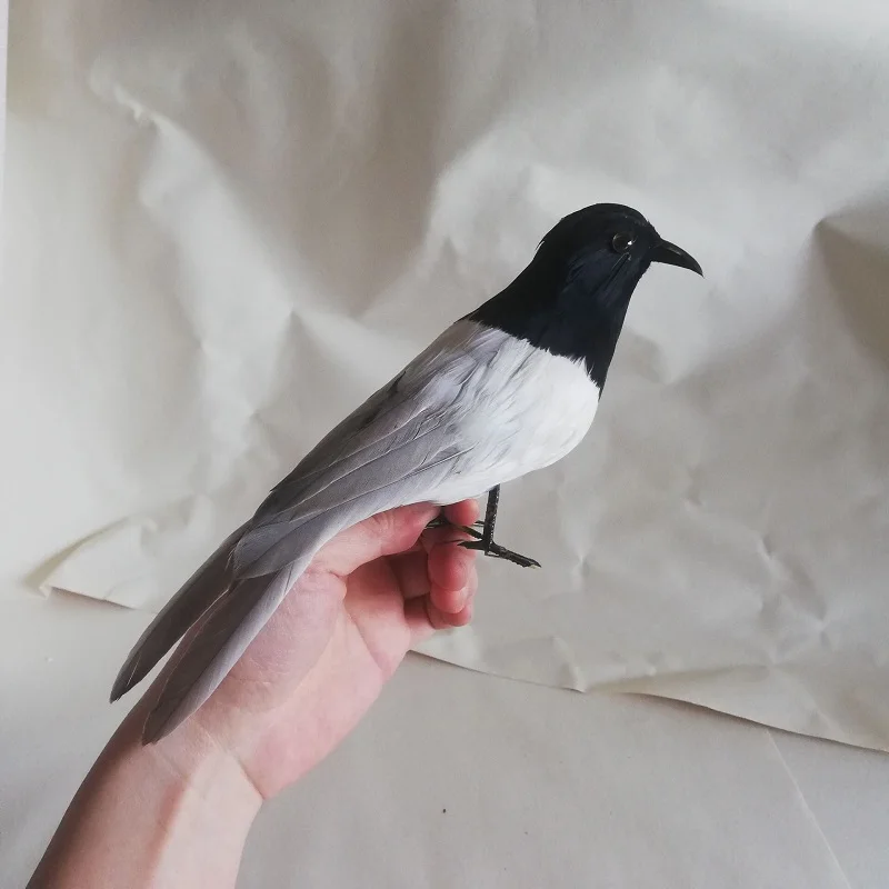 Ongeveer 25 cm Veren Vogel Model Polyethyleen & Veren Vogel Prop Woondecoratie Speelgoed Kerstcadeau B2017