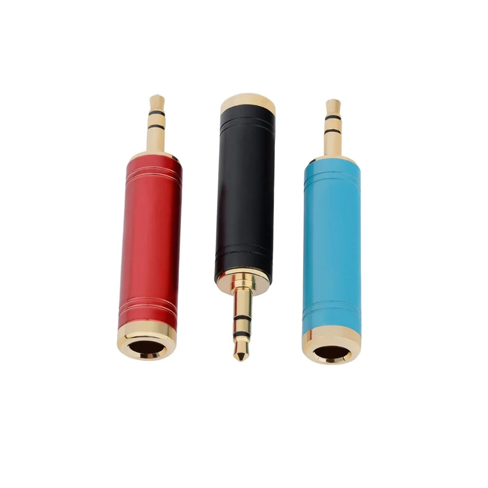 

1PCS 3.5mm Male to 6.35mm Female Audio Adapter Gold Plated Stereo Jack Converter for Headphones Guitars & Microphones