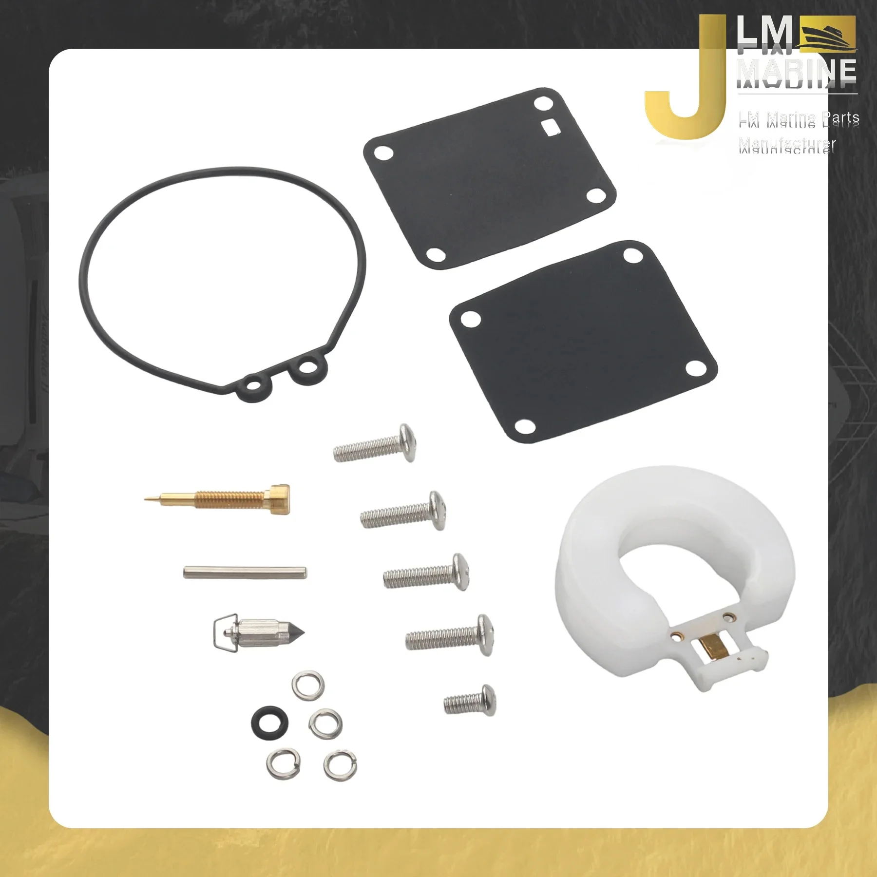 

Ремкомплект карбюратора 6G1-14301 для подвесных моторов Yamaha 3, 6, 8 л.с., Mercury 8, 9 л.с., Tohatsu 4, 5, 8, 9.8 л.с. (369-871221, 11502M)