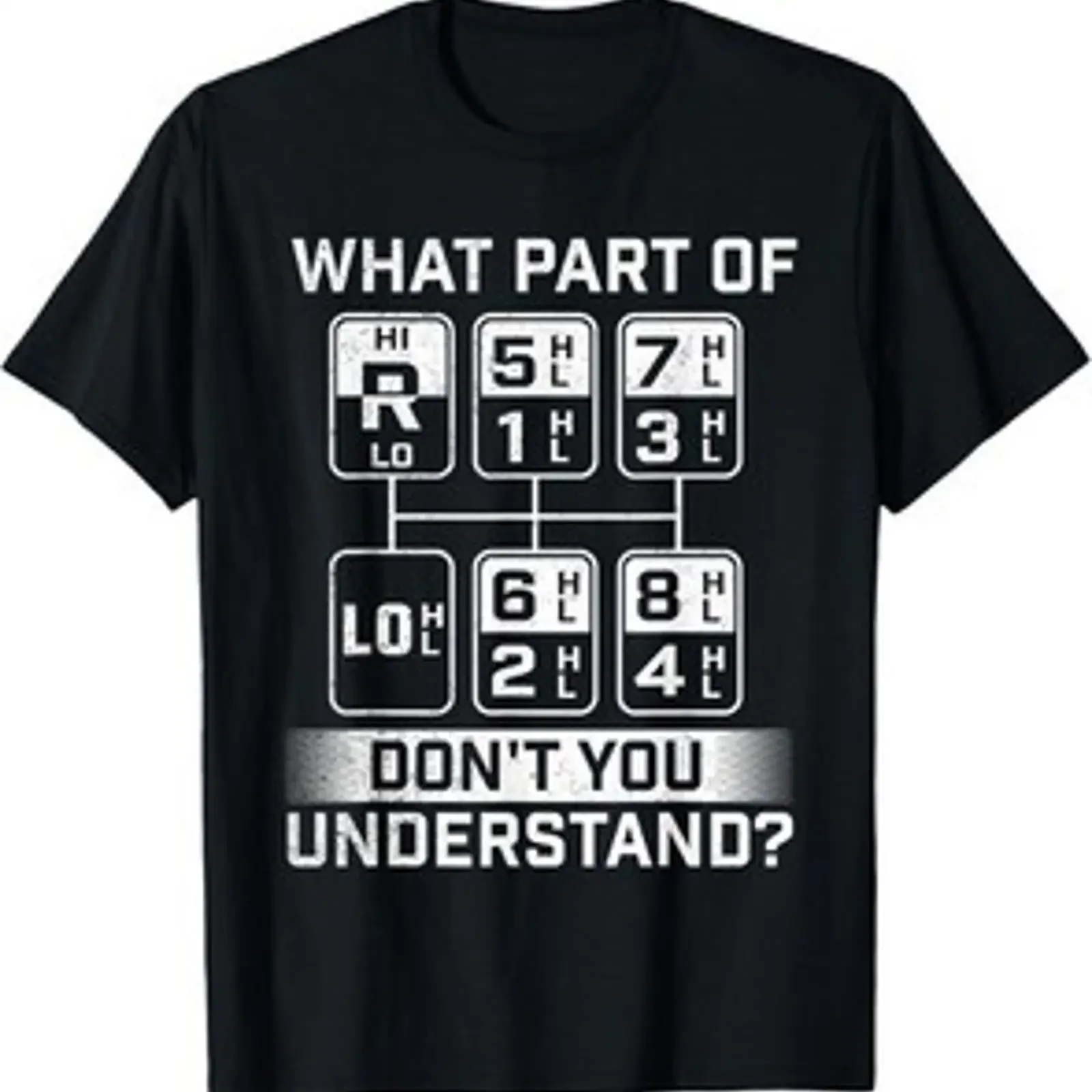What Part Don't You Understand Camiseta de conductor camión semi vintage Washed designer clothes graphic Casual homme