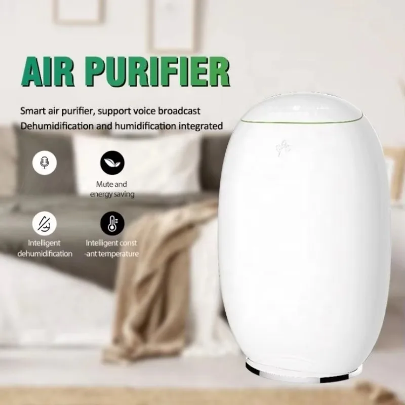 2021 Popular Home Air Purifier with Humidifier Combo HEPA Filter Smart Voice Control Ultra Quiet Air Cleaner